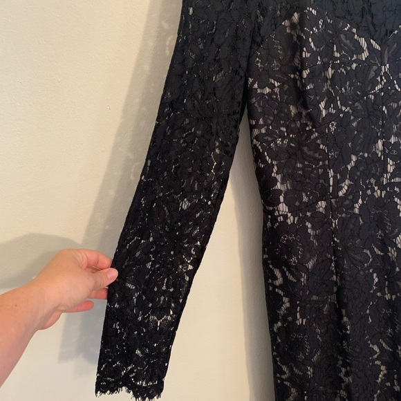 [Milly] Black Lace Evening Gown - Size 12 - Picture 3 of 8